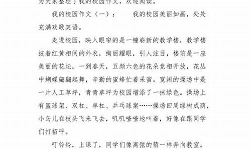 我的校园 作文_我的校园作文300字