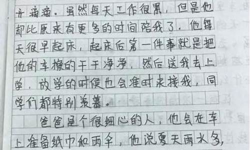 小学生作文我的爸爸