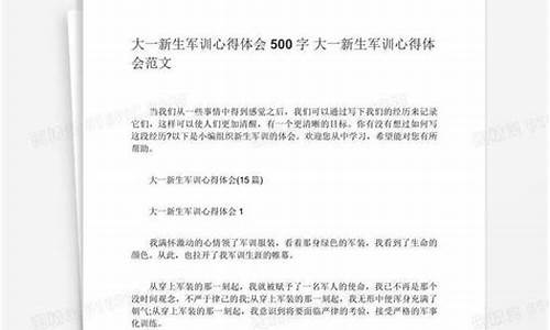 军训心得体会500字以上_军训心得体会500字以上作文